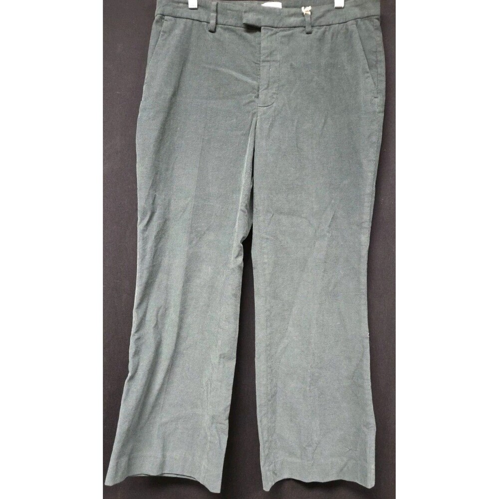 CLOSED Wharton Corderoy Pants Sea Green Pine High Waisted Wide Leg Trouser Sz 24